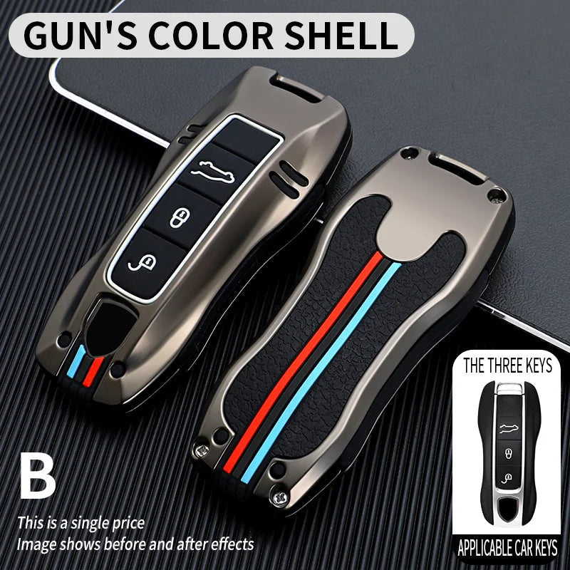 Zinc Alloy Car Smart Key Case Cover Shell Fob for Porsche New Cayenne Panamera 911 992 Taycan Car Protect Interior Accessories CM World