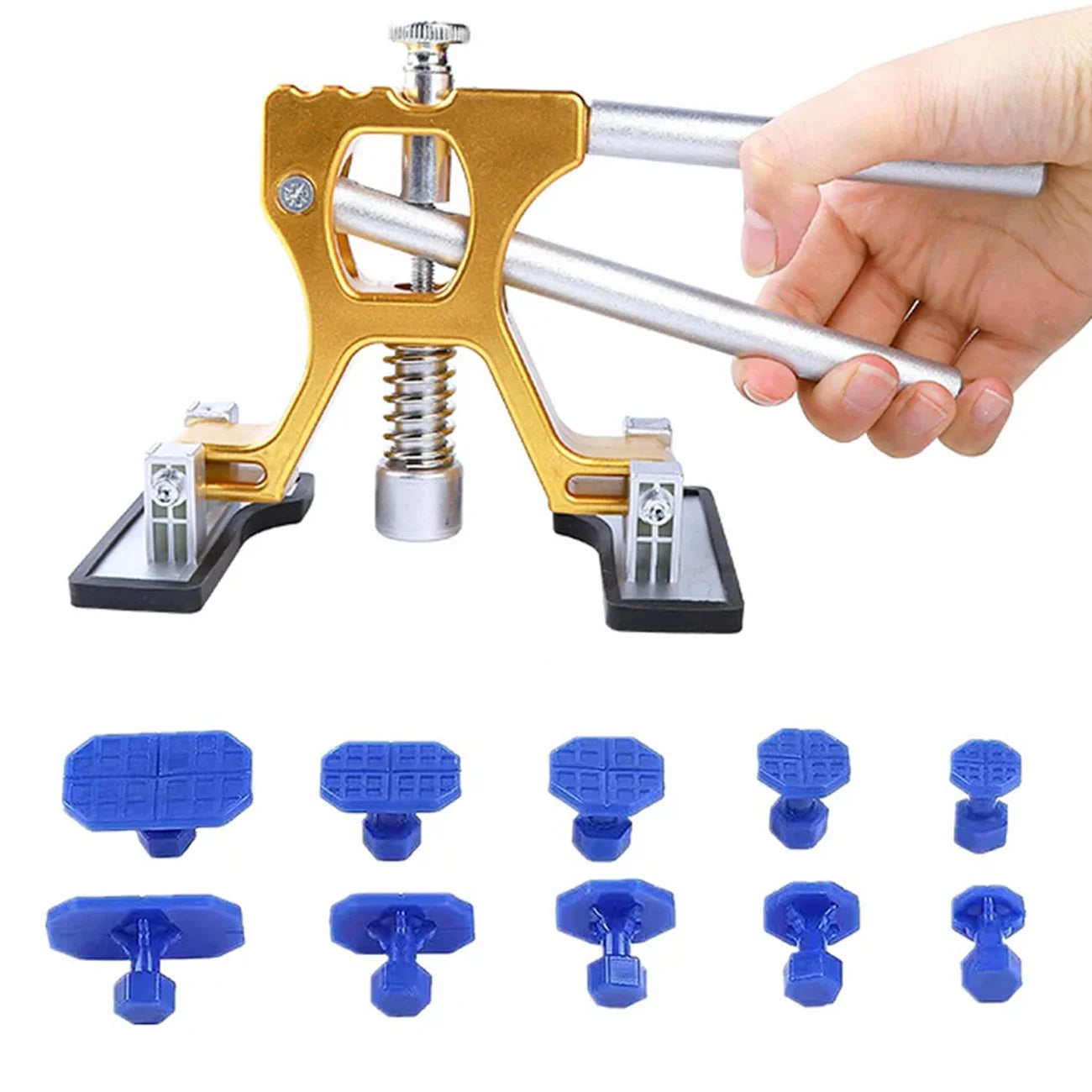 Car Dent Puller Kit Paintless Dent Golden Lifter Suction Cup Bridge Puller Dent Remove Tool Hail Damage Refrigerator Door Repair CM World