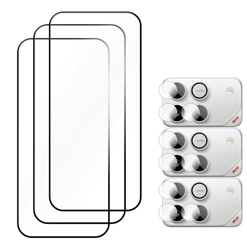 Fingerprint unlock For Honor Win Screen Protector 9H Clear tempered glass film with Soft fiber Camera film