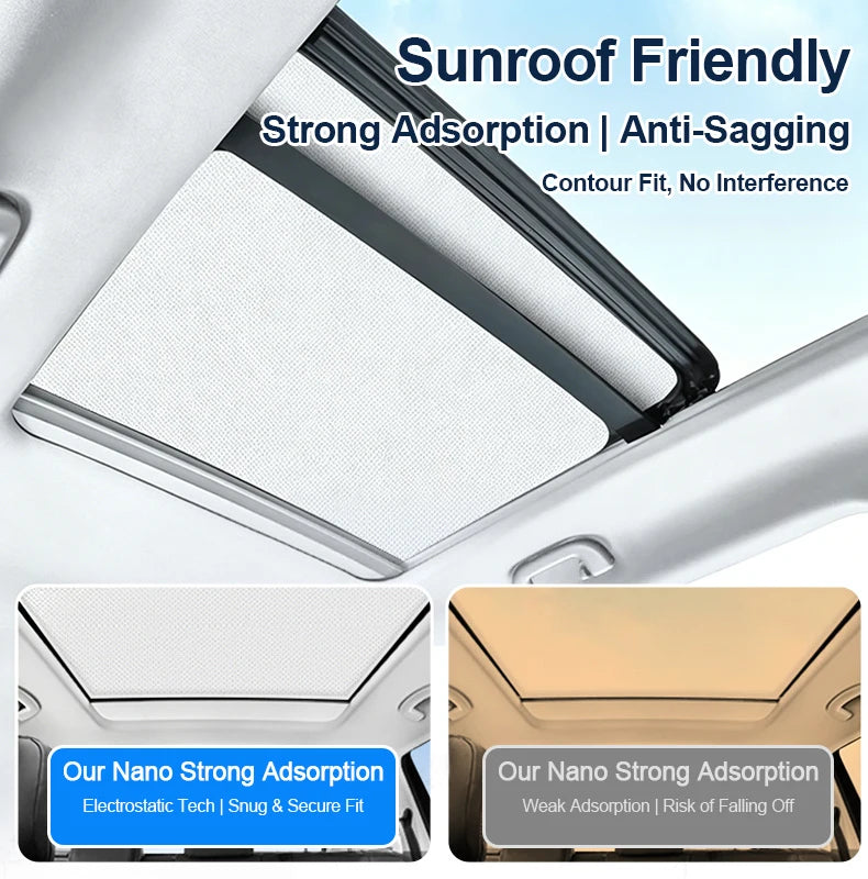 Car Sunshades For Audi Q5 2012 2008~2017 2009 8R Sunroof Shades Electrostatic Adsorption Visor Sun Protection Auto Accessories