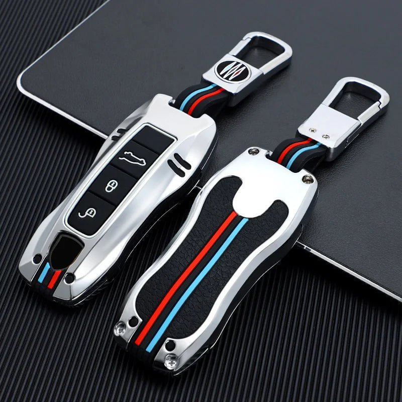 Zinc Alloy Car Smart Key Case Cover Shell Fob for Porsche New Cayenne Panamera 911 992 Taycan Car Protect Interior Accessories CM World