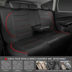 Universal Leather Car Seat Covers Red Simple Waterproof 5 Seat Car Seat Cover Car Mobile World