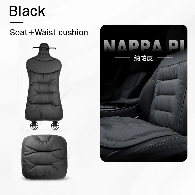 Universal Car Seat Cover Leather Cars Seat Waist Cushion Covers Four Season Auto Interior Seats  Protection Pad Car Accessorie CM World