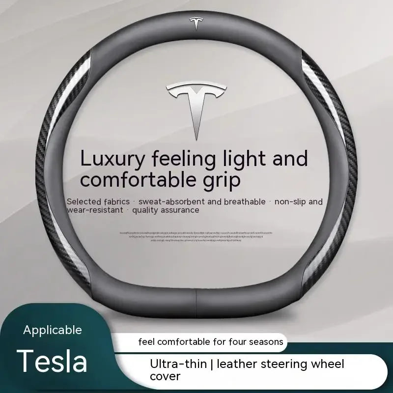 Car Steering Wheel Cover for Tesla Model 3 S Y Model X Roadster 2019-2025 Auto Interior Steering Wheel Accessories