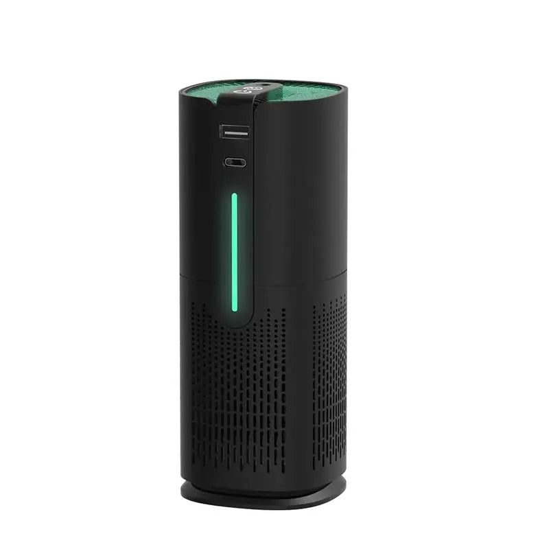 Portable Desk Negative Anion Ultraviolet Filter UVC Light Ionizer Generator Cleaner Car Air Purifier for Office Home Car Mobile World