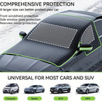 Winter Car Snow Cover for Sedans/SUVs - Magnetic UV-Protective Windshield Cover with Oxford Cloth Snowproof Frostproof Shield CM World