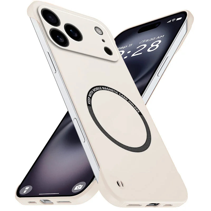Magnetic Slim for iPhone 17 Pro Max Air Frameless Phone Cases Matte Anti-Scratch Hard PC Cover iPhoneAir 17Pro Shockproof Armor Car Mobile World