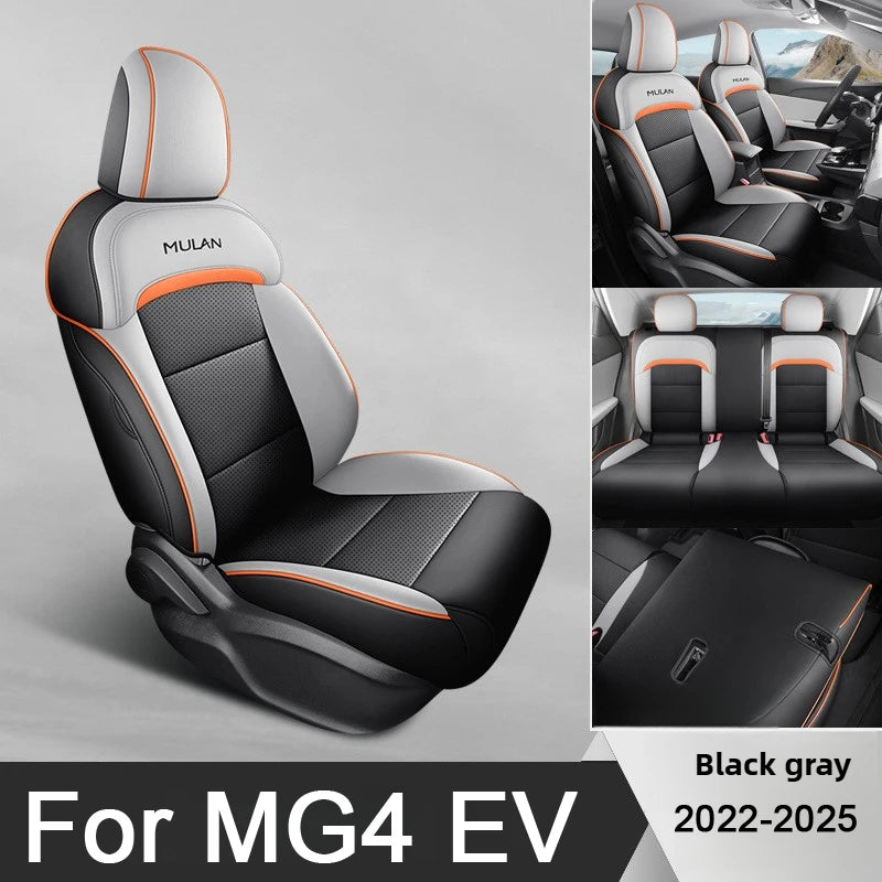 Car Special Seat Cover 5 seat Full Set For MG MG4 / MG4 EV Mulan 2022 2023 2024 2025 Leather Cushion Seat Protective Cover
