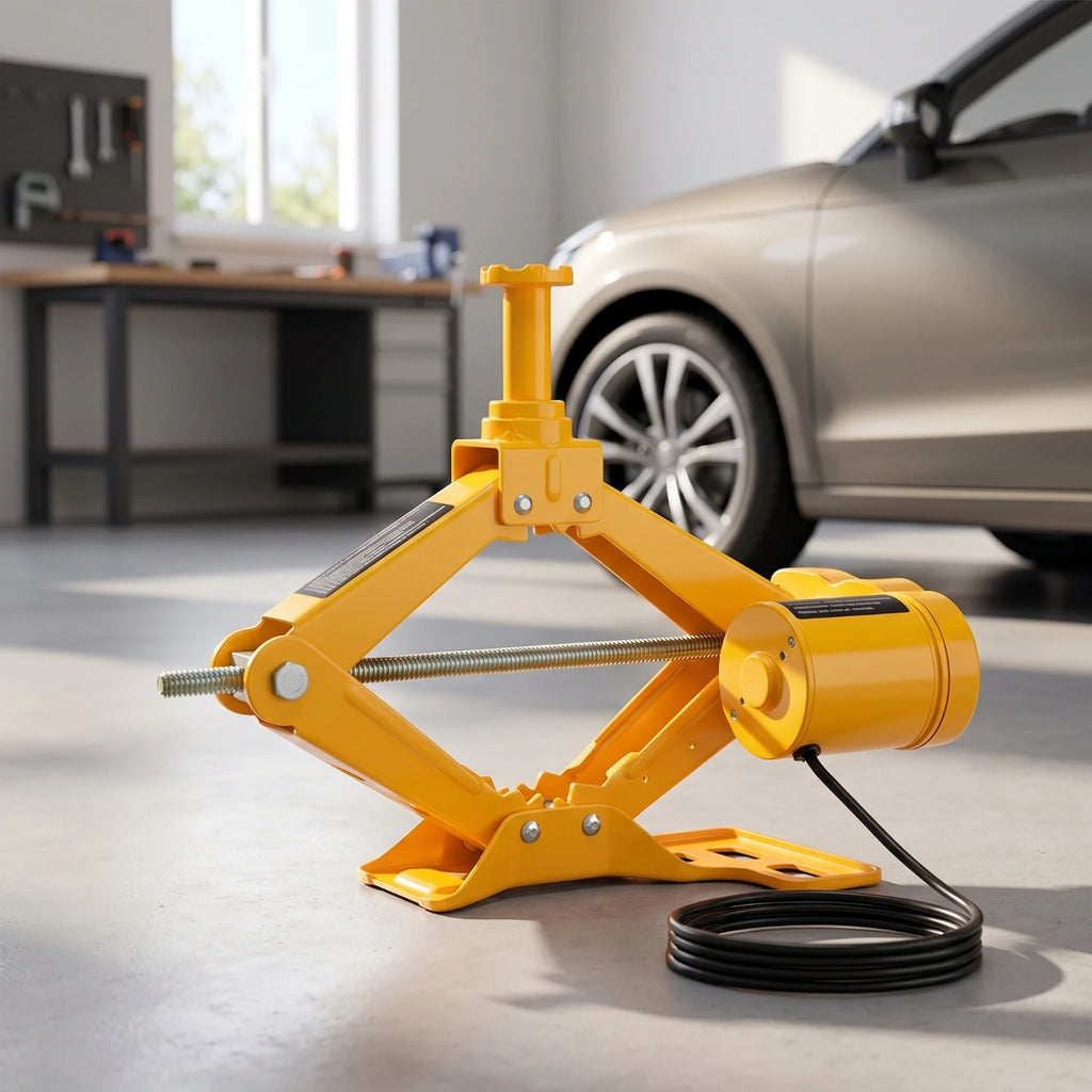 Electric Scissor Jack Portable Car Jack Kit with Carry Case Vehicle Lift Automatic User-Friendly for Drivers