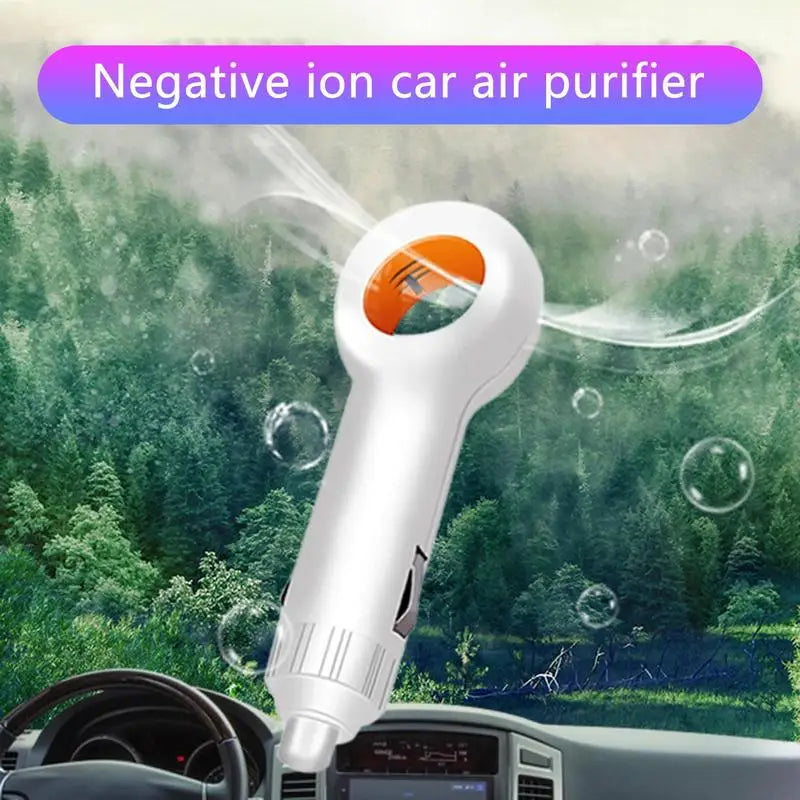 Air Purifiers Ionizer Ion Mini Negative Air Purifier For Car Air Filter Negative Ion Filtration System Eliminates Smoke & Odor CM World