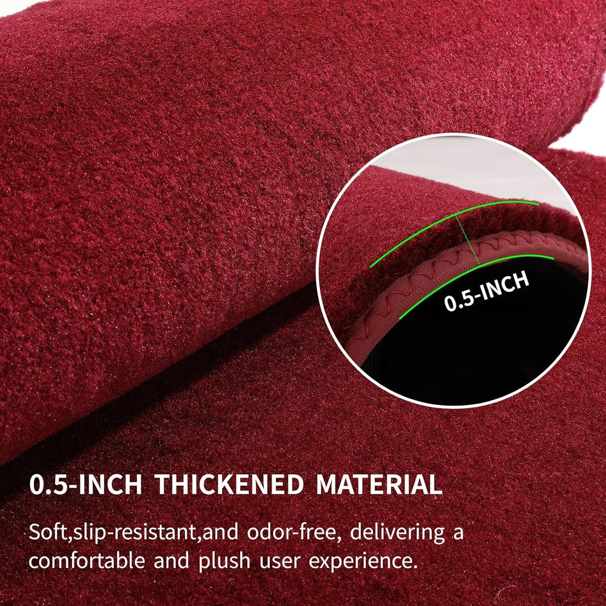 EKR 4Pcs Universal Auto Floor Mats Carpets Car Styling 0.5 inch Thick Polyester Anti-Slip Full Set Carpet Floor Mat For Car Accessories