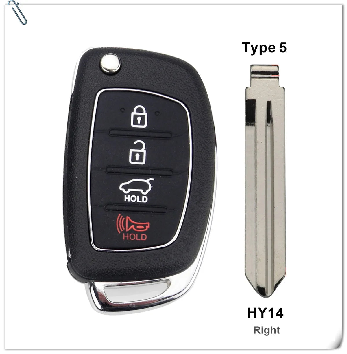 10pcs Shell Flip Remote Key Case Fob 4 Button For Hyundai Mistra Santa Fe Sonata Tucson Accent I30 I40 IX45 TOY40/TOY20R/HYN14 CM World