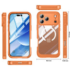 360° Fully Protected Double-sided Transparent Magnetic Case For iPhone 17 Pro Max&Air For MagSafe Wireless Charging Back Cover