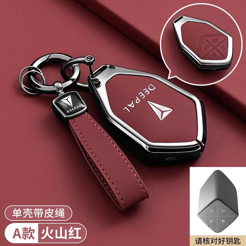 Car Key Case Bag For Changan Deepal S7 S07 SL03 S05 G318 2024 2025 Keychain Protective Cover Smart Remote Key Protection Shell
