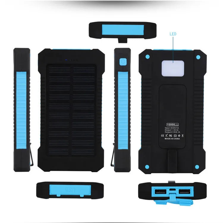 Lenovo 500000mAh Solar Power Bank Super Fast Charging Large Capacity Outdoor Portable External Battery for iPhone Samsung Huawei Car Mobile World