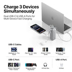 Baseus 100W 20000mAh Power Bank Retractable USB-C Cable for iPhone 18 Duo 17 Pro Max Samsung S26 Portable Charger for Laptop