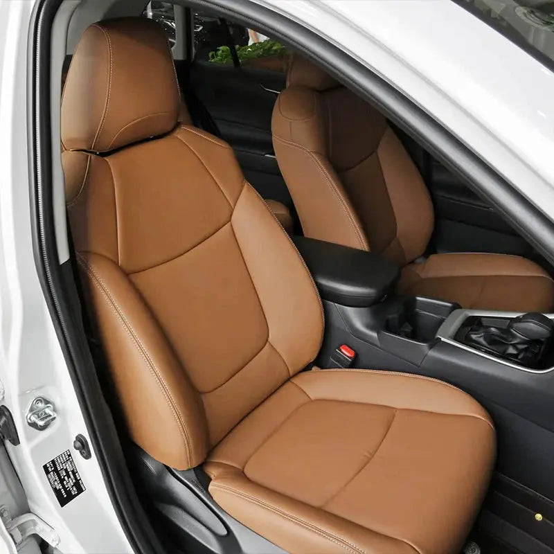 Custom Fit Car Seat Covers Accessories Faux Leather for Toyota Rav4 2019 2020 2021 2022 2023 2024 2025 LE XLE Premium Limited CM World