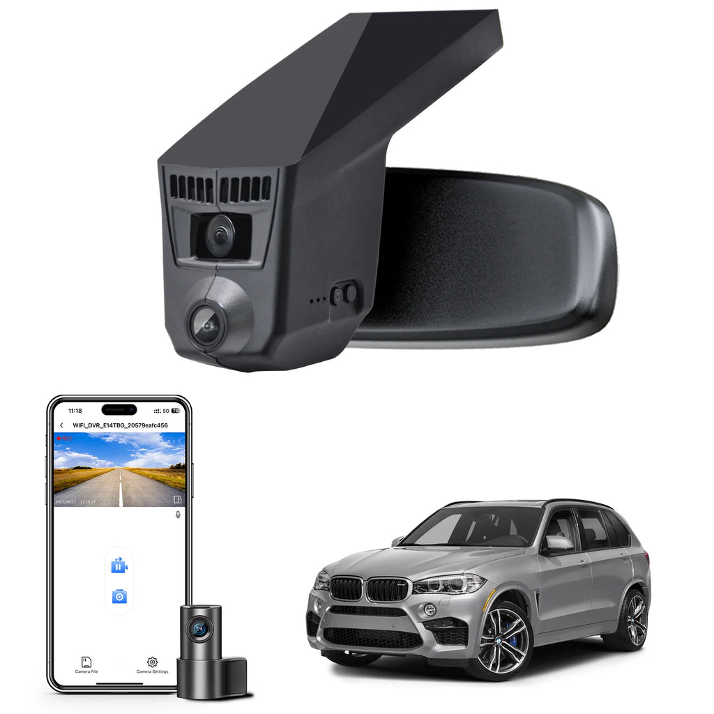 Dedicated 4K Dash Cam For BMW X5 X5M Gen3 F15 F85 Car Camera Recorder 2014-2018 GPS WiFi & APP Wireless Plug and Play DashCam