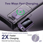 Wireless Power Bank 2-in-1 Magnetic 10000mAh Portable Charger Fast Charging 22.5W LED Power Display For Iphone Xiaomi Samsung Car Mobile World