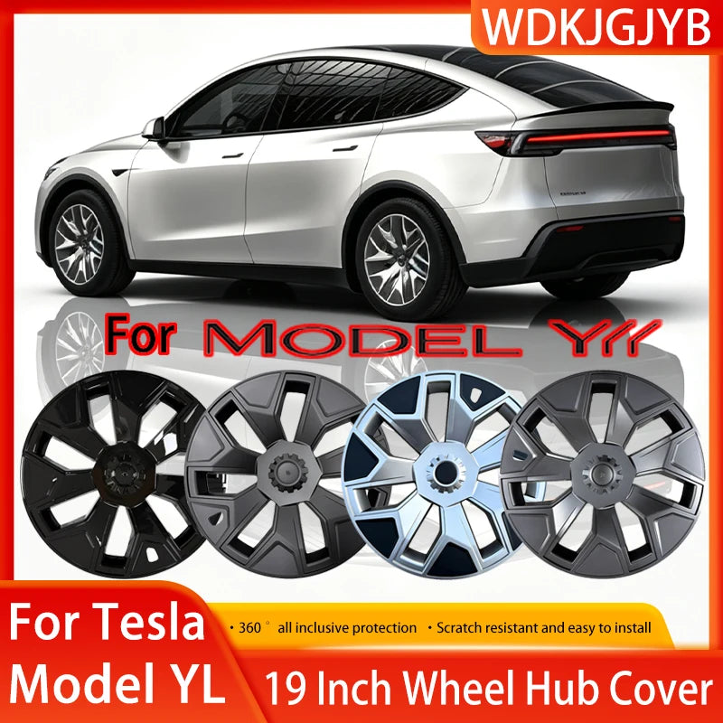 4PCS Hub Cap For New Tesla Model YL Launch 2026 19Inch Car Replacement Wheel Cap Performance Automobile Hubcap Cover YL Hub Cap