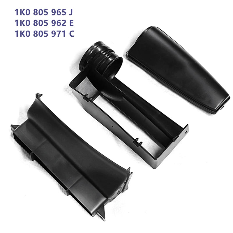 For VW Golf Jetta Mk5 Mk6 Audi A3 3Pcs Air Intake Duct Black Set Car Air Intake Guide Inlet Duct Cover Assembly Car Engine Parts