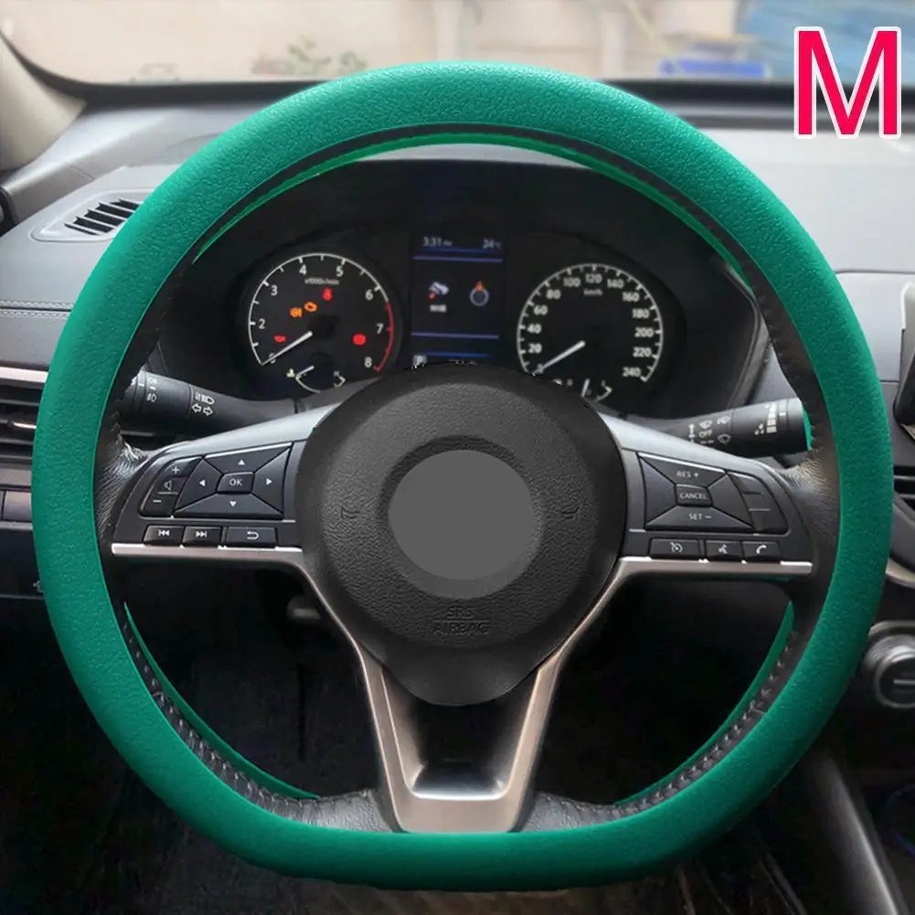 19 Color Car Silicone Steering Wheel Cover For Summer Fashion Sweat Absorbent Non-slip Handle Cover General DIY Parts CM World
