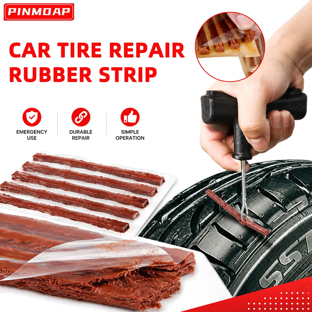 Tubeless Tire Repair Rubber Strips For Car Motorcycle Bicycle Puncture Plug Seal Quick Emergency Tire Repair Kit Accessories