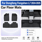 (LHD)Car Floor Mats for Dongfeng Fengshen L7 2024-2025 Single Layer TPE 3D All-Weather Vehicle Footwell Liner Accessories