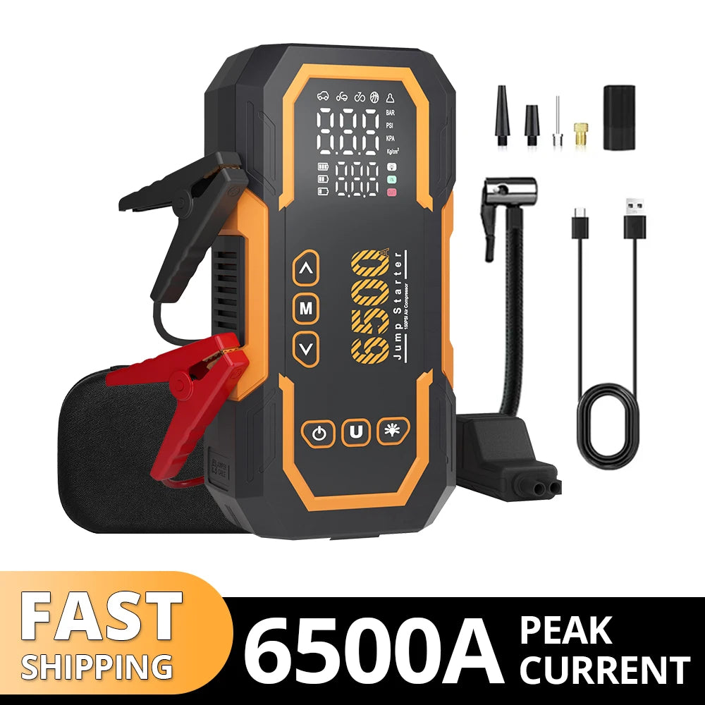 Power Bank 6500A 14V Car Battery Car Jump Starter Portable Charger Petrol Diesel Auto Starting Device Booster Emergency Starter