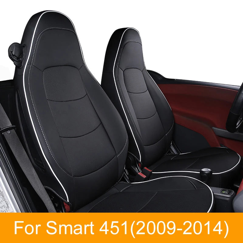For Smart 451 Fortwo 09-14 Custom Car Seat Covers Protector All-Inclusive Breathable Cushion Season Interior Styling Accessories CM World