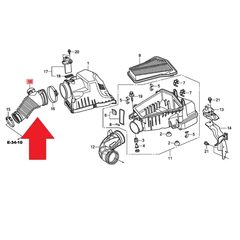 Reliable-17228-RL0-G00 17228RL0G00 Car Air Intake Hose For Honda