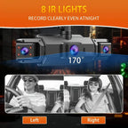 360° Car Dash Cam 4 Channel Black Box WiFi Driving Camera FHD 1080P Front Left Right Rear Night Vision Loop Recording Dashcam Car Mobile World