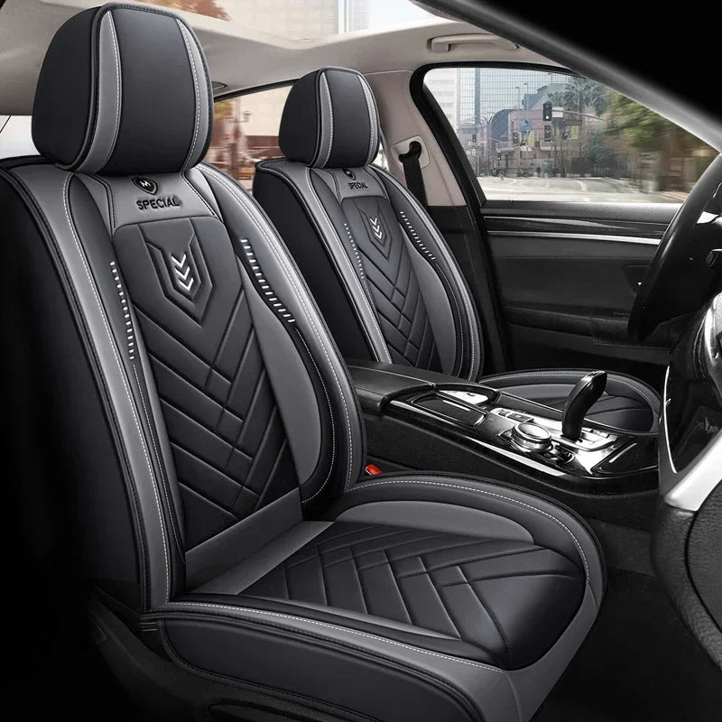 1pcs All inclusive seat cover full leather car seat cushion Driver's seat cover or passenger seat cover all season universal pad Car Mobile World