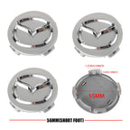 56MM 4Pcs Car Wheel Hub Caps Decoration Accessories For Mazda Axela Demio Atenza CX5 CX3 CX7 CX30 CX60 CX80 2 3 323 MX3 MX6 RX3