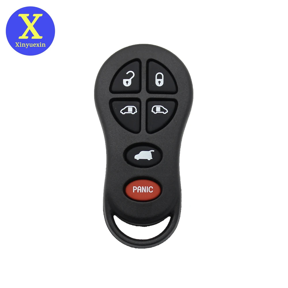 Xinyuexin 5/6 Button Remote Key Shell Case Fob for Chrysler Town & Country Prowler Voyager for Dodge Caravan Grand Key Chain CM World