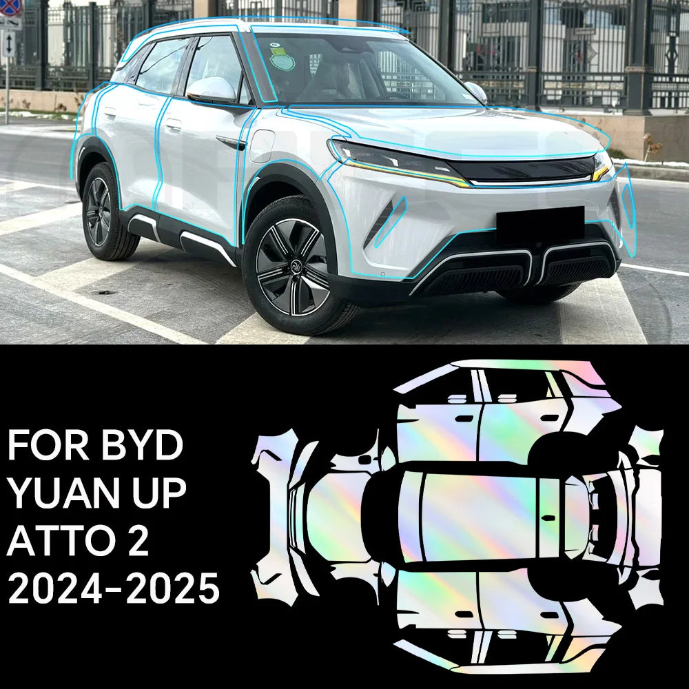 Custom For BYD Yuan UP ATTO 2 2024 2025 TPU 8.5mil Car Paint Protection Film Pre-cut Scratch Resistant PPF Car Accessories Car Mobile World