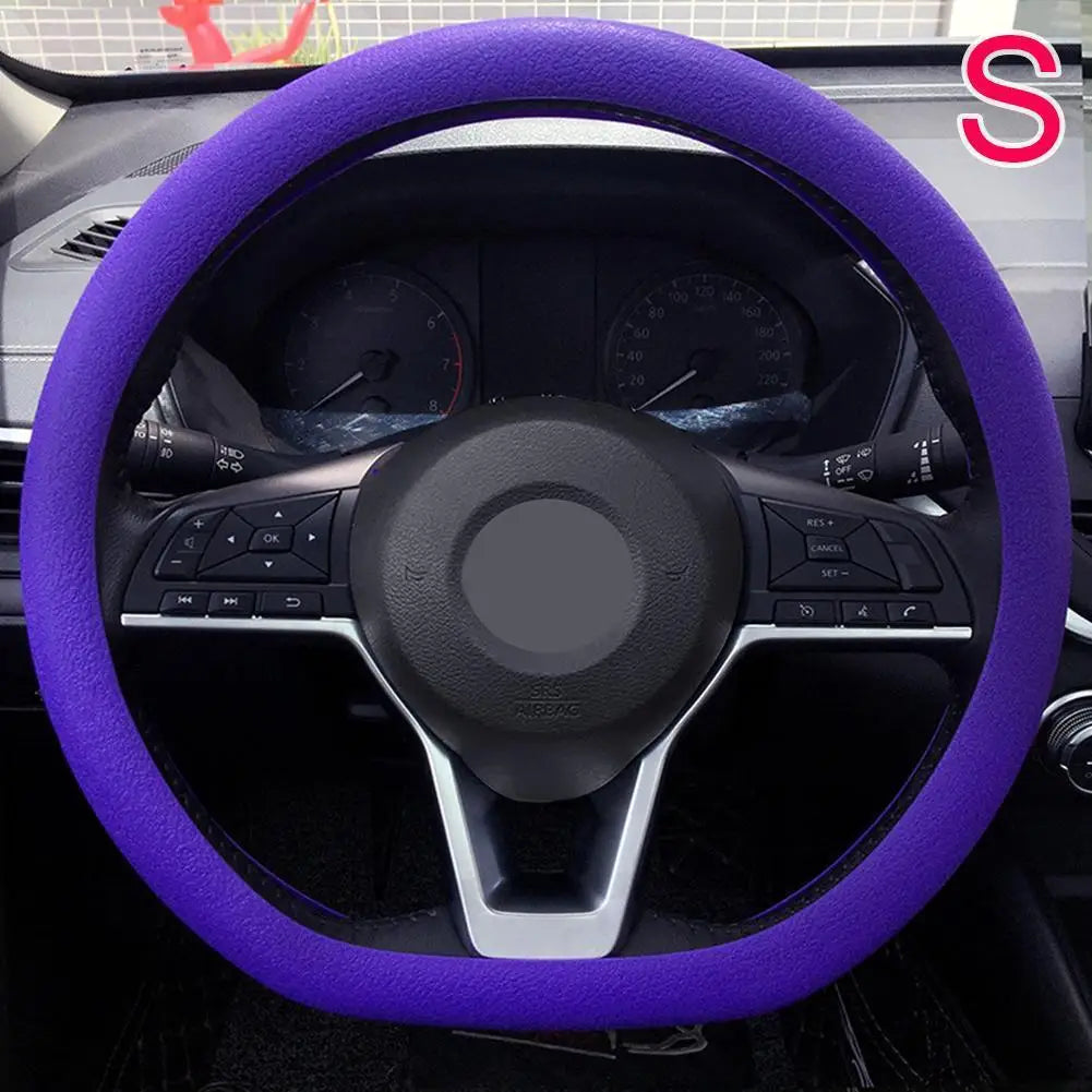 19 Color Car Silicone Steering Wheel Cover For Summer Fashion Sweat Absorbent Non-slip Handle Cover General DIY Parts CM World