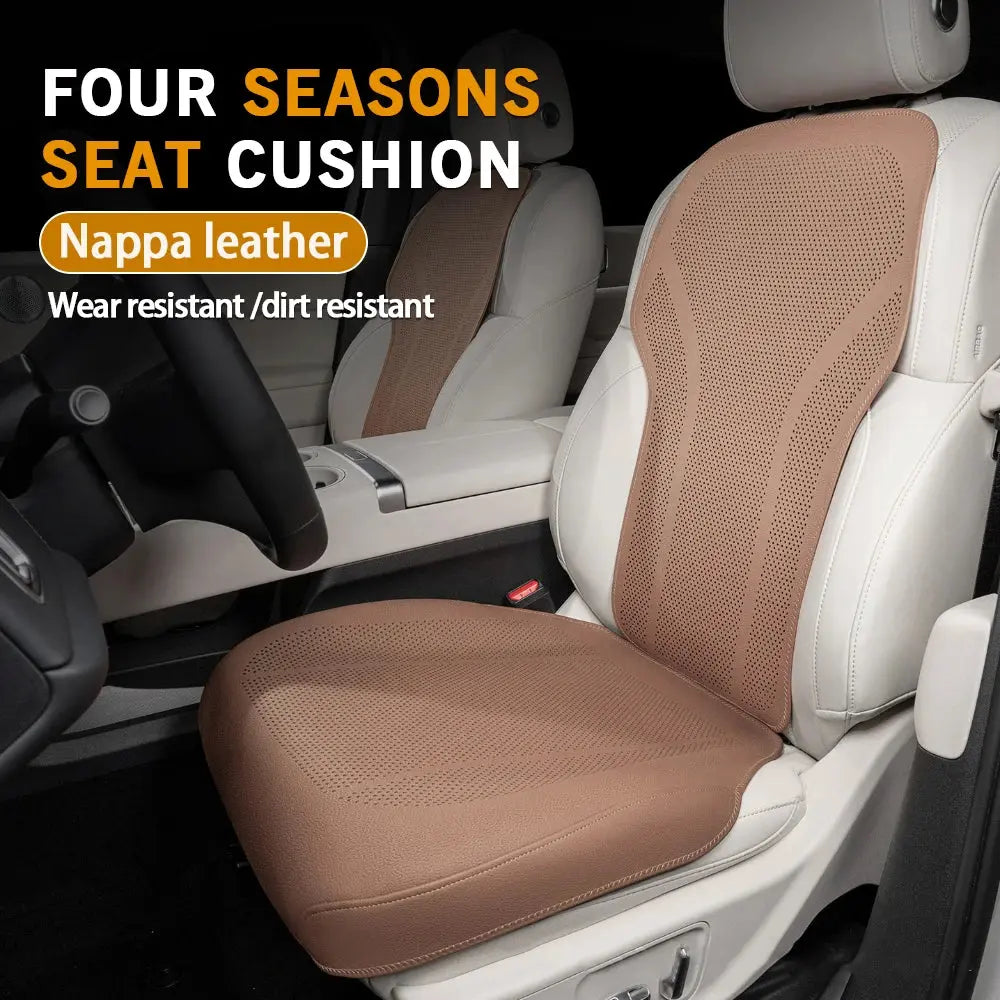Universal Car Seat Cushion Leather Breathable Hole Summer Car Interior Car Seat Cover Four Seasons Automotive Parts Car Mobile World