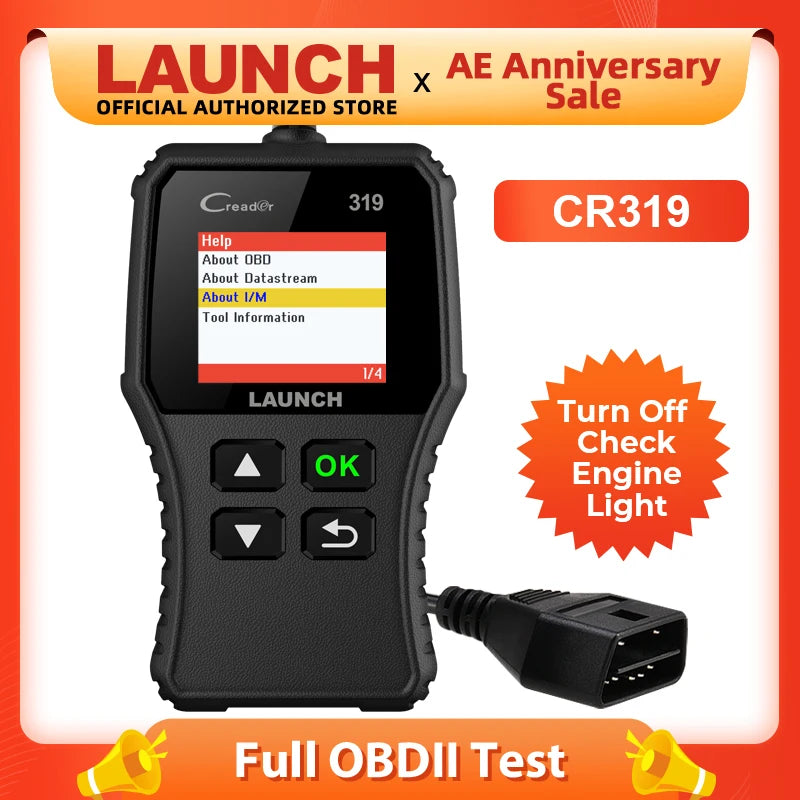 Launch X431 Creader 319 CR319 Auto Code Reader OBD2 Scanner Full OBDII EOBD Automotive Tools Obd2 Diagnostic Tool Professional Car Mobile World