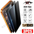 3Pcs Privacy Screen Protector For iPhone 17 Pro Max 17 Air 16 16e 15 14  Pro Max Anti-spy Protective Glass For iPhone 17 Pro Max Car Mobile World