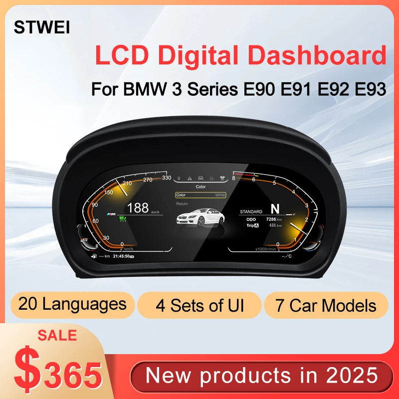 STWEI 11inch New Product Facroy Price Digital LCD Car Dashboard For BMW 3Series E90 E91 E92 E93 Instrument Cluster Panel Cockpit CM World