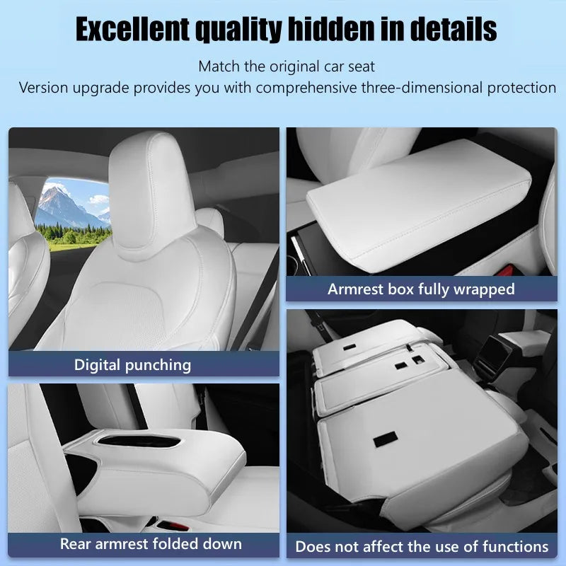 For Tesla New Model Y Juniper 2025 2026 Car Seat Cover Nappa Leather & 8 Grade Anti Fouling Wholesale Price Interior Accessories