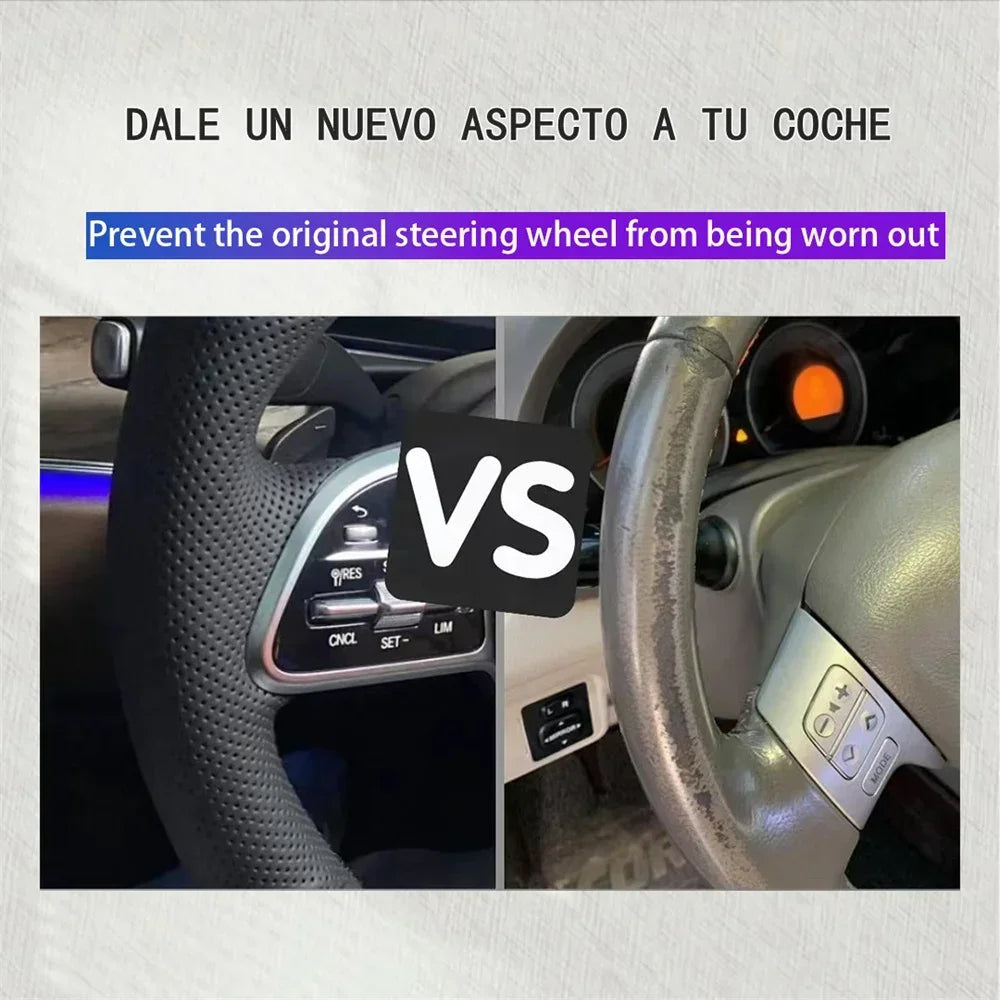 DIY Car Steering Wheel Cover Suede For Volkswagen Golf 6 GTI MK6 VW Polo GTI Scirocco R Passat CC R-Line 2010 Car Accessories CM World