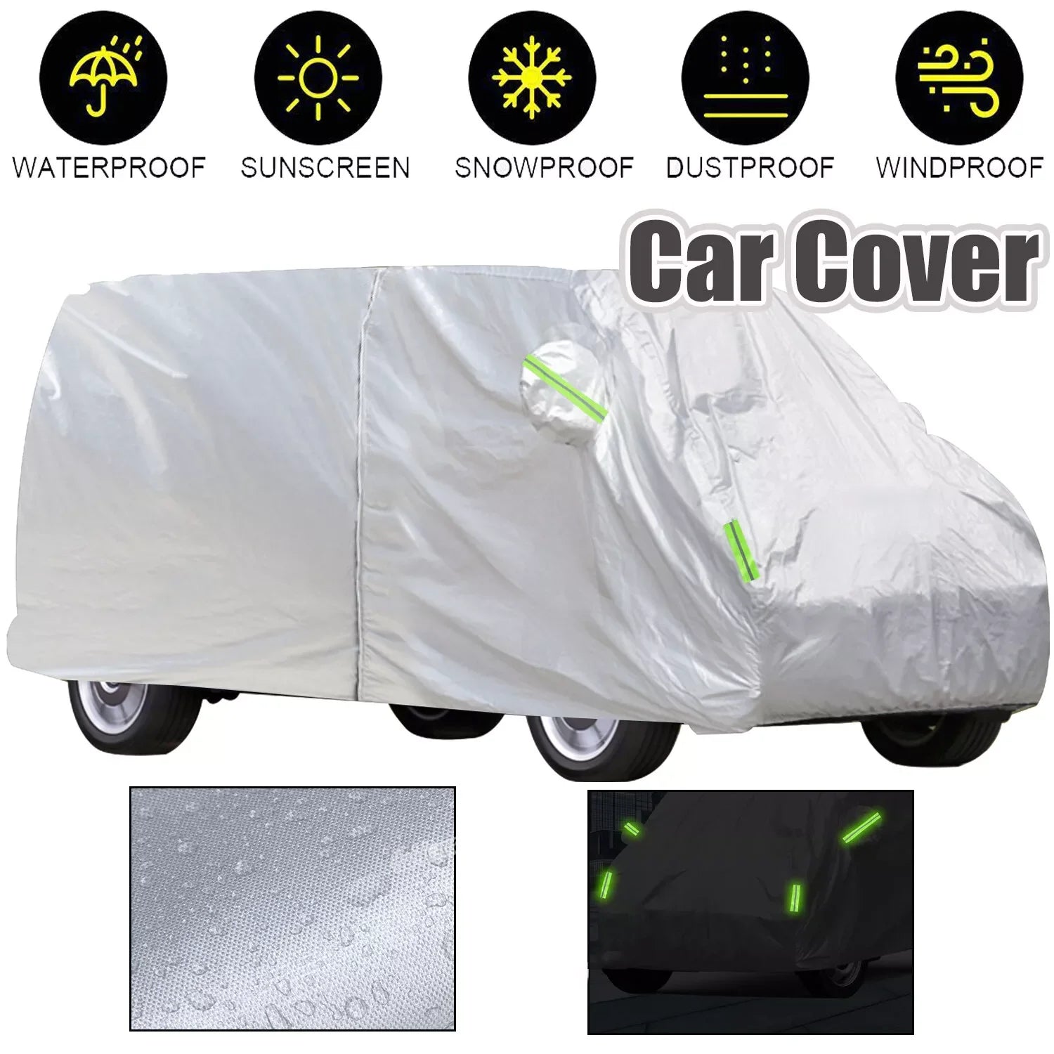 Cover For VW Transporter T3 T4 T5 T6 Full Car Cover Outdoor Waterproof Sun Rain Snow Dust Resistant Protection UV Car Case Cover Car Mobile World