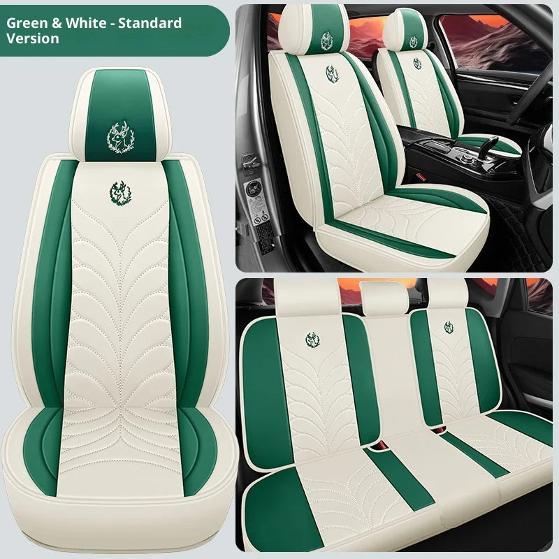 Five-seat universal car seat covers, available in multiple colors, durable and easy to install, suitable for most vehicles. CM World
