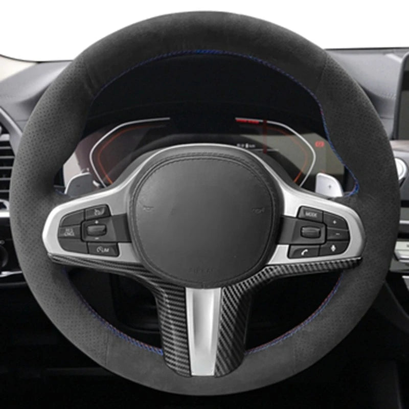 Anti-Slip Suede Car Steering Wheel Cover For BMW M Sport G30 G31 G32 G20 G21 G11 G12 G14 G15 G16 X3 G01 X4 G02 X5 G05 X7 G07 CM World