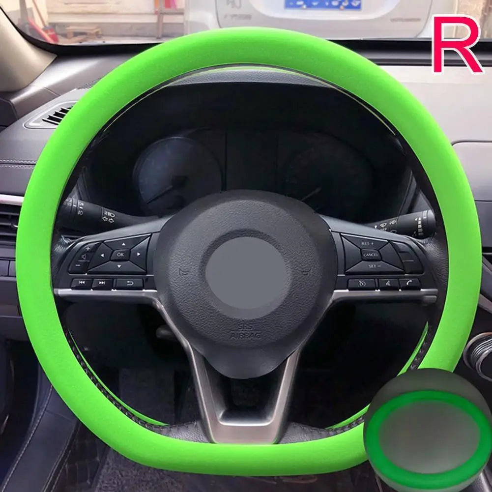 19 Color Car Silicone Steering Wheel Cover For Summer Fashion Sweat Absorbent Non-slip Handle Cover General DIY Parts CM World