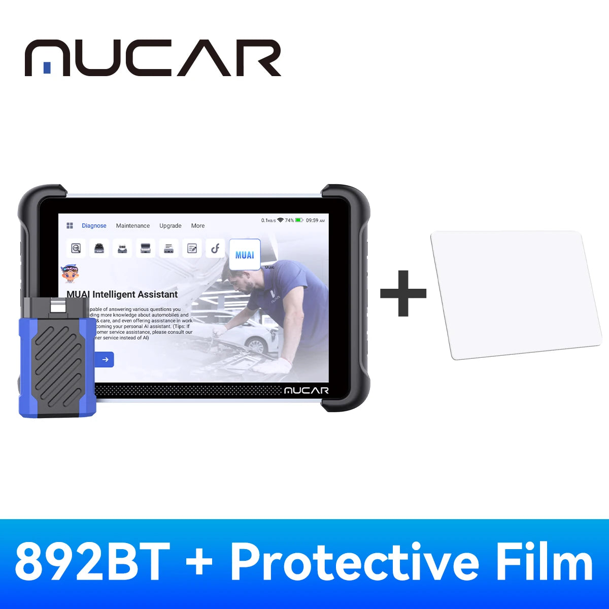 MUCAR 892BT AI Bidirectional Automotive Diagnostic Tool Key Programmer Obd2 Scanner ECU Coding CANFD DOIP 35 Resets Life Free