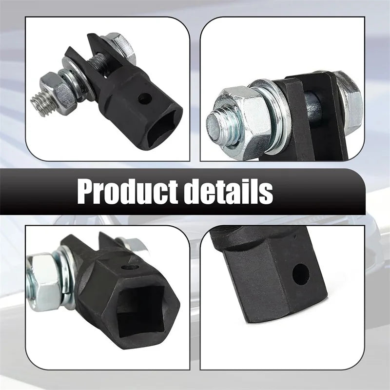 1/2 Inch Scissor Jack Adapter and Socket Adapter for Most Jacks Chrome Vanadium Steel Scissor Jack Adapter Drive Impact Wrench CM World
