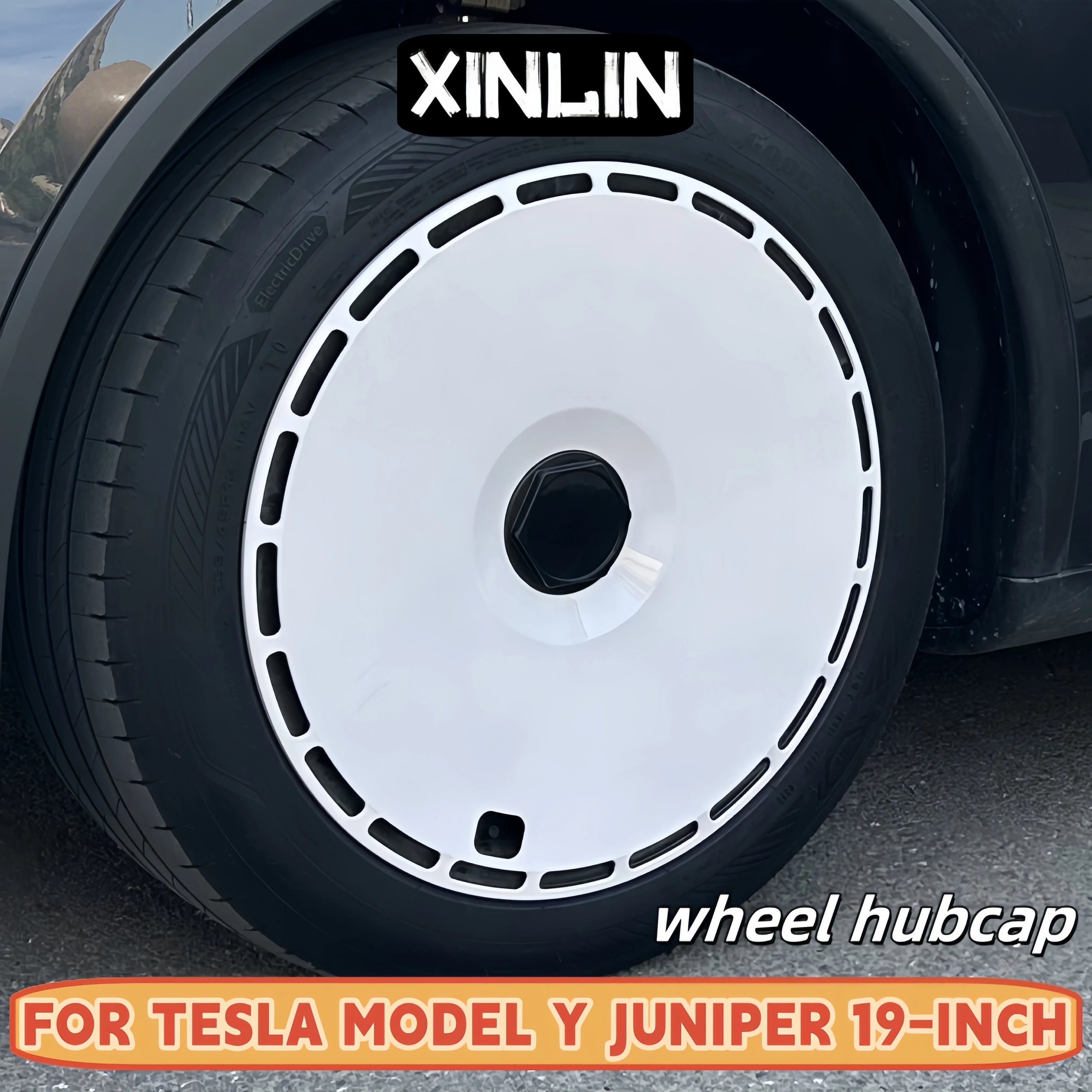 4PCS HubCap 19 Inch Wheel Caps Automobile Performance Replacement Hub Cap Full Rim Cover Accessories For Tesla Model Y Juniper CM World